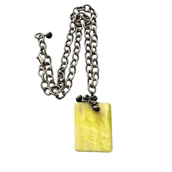 925 Sterling Silver Chainlink Pendant Necklace - Picture 1 of 10